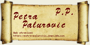 Petra Palurović vizit kartica